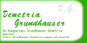 demetria grundhauser business card